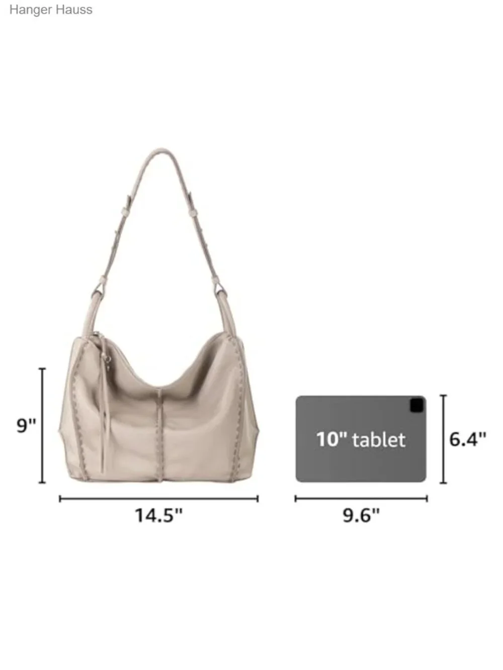 The Sak Los Feliz Hobo Leather Handbag Travel Purse with Zipper Pocket